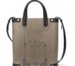 宝格丽1910 Collection褐色印花帆布黑色水牛软皮手提包