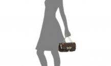 Kale Handbags巧克力色兔皮“露西”肩包