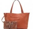 古驰Craft珊瑚红色纯皮复古字母标识可拆卸袋中号女士购物袋
