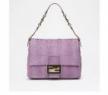 芬迪Fendi 2011新款粉紫色蛇皮甘氨酸大号Mamma手提包