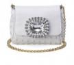 杜嘉班纳Dolce & Gabbana 2011春夏系列白色镶钻翻盖肩包
