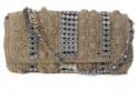 杜嘉班纳Dolce & Gabbana 2011春夏系列米色钩针编织镶钻肩包