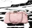 香奈儿2011春夏系列新款粉色珠宝转扣罗缎晚装包/女士手袋