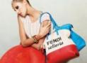 芬迪2011春夏最新广告款多彩拼接设计女士手袋