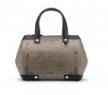 宝格丽1910 Collection褐色印花帆布黑色水牛软皮小型手提包