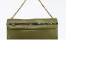 爱斯卡达绿色长方形手提包