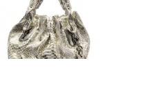 唐娜·凯伦09春夏系列银色蟒蛇皮手袋