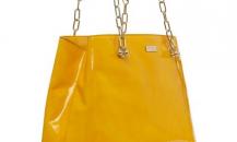 凯特·丝蓓纽约黄色漆皮购物包