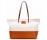 芬迪Fendi 2011新款白色棕色拼皮Roll Bag购物袋