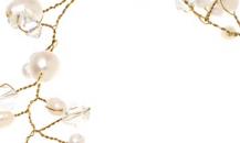 Evita Peroni 白色珍珠发夹 - 依惠达