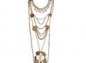 Dior 珍珠与花朵链条项链 - 迪奥