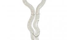 Hermès 银质领带式长项链 - 爱马仕
