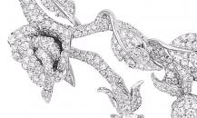 Dior高级珠宝 白金镶钻玫瑰项链 - 迪奥
