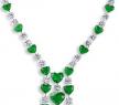 格拉夫 (Graff) 心形祖母绿配圆形及梨形白色钻石项链 - 格拉夫珠宝