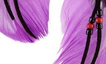 H&M FAA系列紫色羽毛耳坠 - H&M