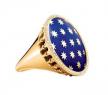Tiffany帕洛玛·毕加索Stella18k金镶钻及蓝色珐琅戒指 - 蒂芙尼