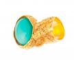 Yves Saint Laurent 青绿色卵圆形半宝石戒指 - 伊夫圣罗兰