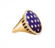TiffanyStella18k金镶钻及蓝色珐琅戒指 - 蒂芙尼