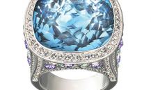 SWAROVSKI 蓝色水晶戒指 - 施华洛世奇