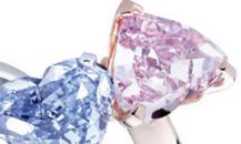 格拉夫 (Graff) 铂金玫瑰金心形粉红钻石配蓝钻石戒指 - 格拉夫珠宝