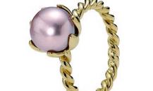 Pandora灰粉色珍珠戒指 - 潘朵拉珠宝