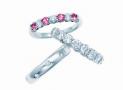 蒂芙尼Tiffany Celebration® 系列铂金镶钻和铂金镶钻配粉红色蓝宝石戒指 - 蒂芙尼