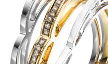 谢瑞麟  Saxx融乐钻饰系列18K黄白色黄金钻石戒指 - 谢瑞麟