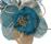 Evita Peroni  蓝色花朵型羽毛装饰胸针 - 依惠达