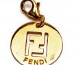 Fendi 圆形镂空铜牌饰钥匙圈 - 芬迪