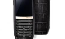 豪雅MERIDIIST18K金系列黑色鳄鱼皮镜面抛光版手机