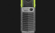 威图ASCENT系列喷钛碳纤维黑色PVD处理按键黑色及绿色皮革版手机