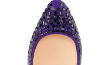 克里斯蒂安·鲁布托饰水钻紫色高跟鞋