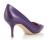 巴利饰方块紫色皮革高跟鞋