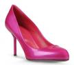塞尔吉奥·罗西紫红色漆皮圆头高跟鞋