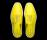 普拉达柠檬黄色皮革绑带休闲鞋