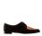 乔治·阿玛尼饰水钻橙色黑色拼接绑带休闲鞋