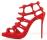 克里斯蒂安·鲁布托红色麂皮网格凉鞋
