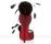 克里斯蒂安·鲁布托饰羽毛红黑色网纱高跟凉鞋
