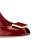 路易·威登饰方形铭牌红色漆皮楔跟凉鞋