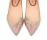 克里斯蒂安·鲁布托裸色饰水钻字母芭蕾舞鞋