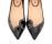 克里斯蒂安·鲁布托黑色饰水钻字母芭蕾舞鞋