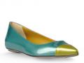 塞尔吉奥·罗西拼色漆皮芭蕾舞鞋