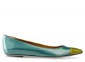 塞尔吉奥·罗西拼色漆皮芭蕾舞鞋