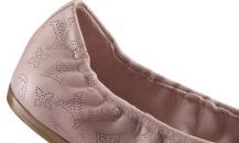 路易·威登粉红色印花羊皮芭蕾舞鞋