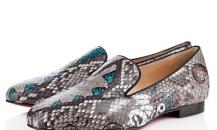 克里斯蒂安·鲁布托涂鸦蟒蛇皮船鞋