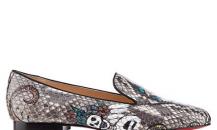 克里斯蒂安·鲁布托涂鸦蟒蛇皮船鞋