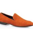 托德斯橙色麂皮船鞋