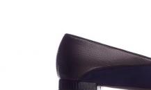 乔治·阿玛尼藏蓝色黑色拼接材质船鞋