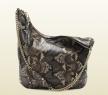 Gucci soho蟒蛇皮链带肩背包