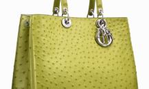 Diorissimo绿色鸵鸟皮手提包